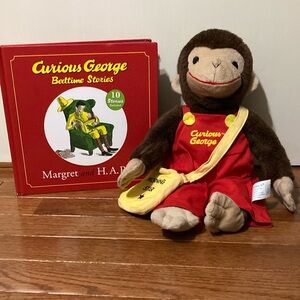 CURIOUS GEORGE 15” PLUSH & BEDTIME STORIES BOOK